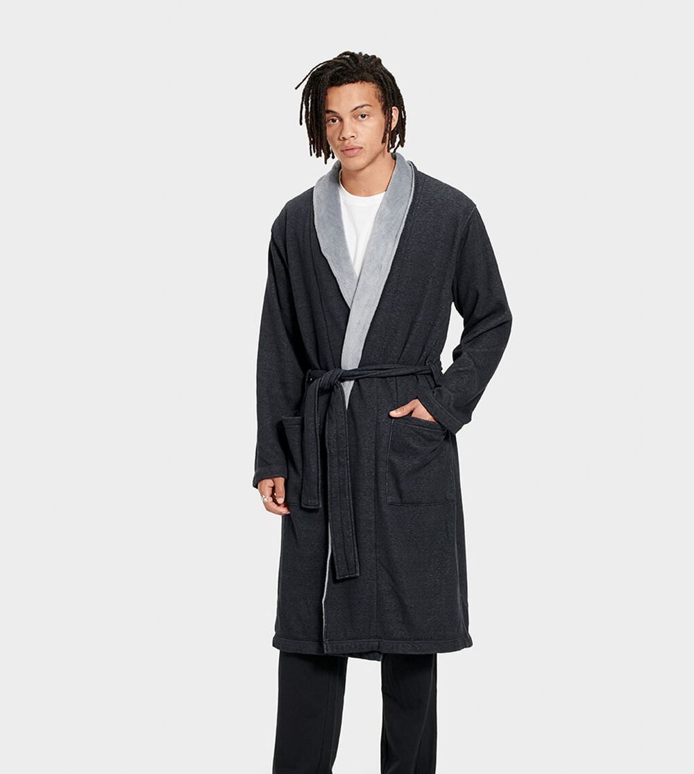 Ugg Robe Mens - Ugg Robinson Black - 524SXKRND